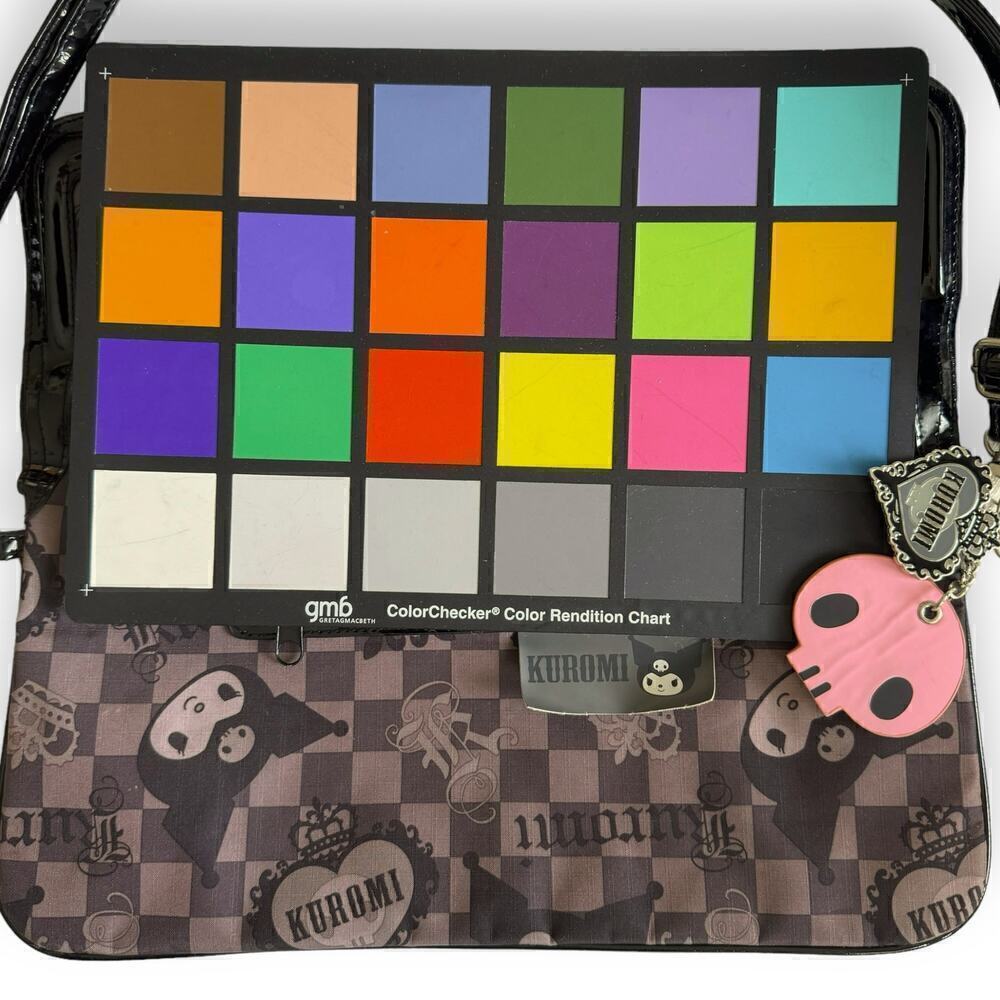 2008 Sanrio Kuromi Checker Clutch Purse Bag Detachable Strap Rare LEGENDARY - Picture 3 of 16